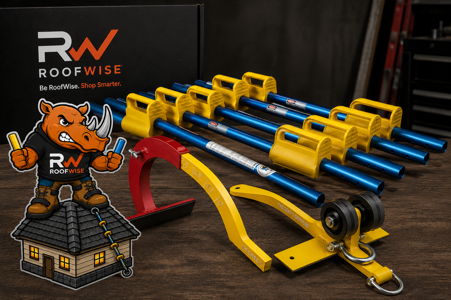 Steep Slope Climbing & Safety Equipment