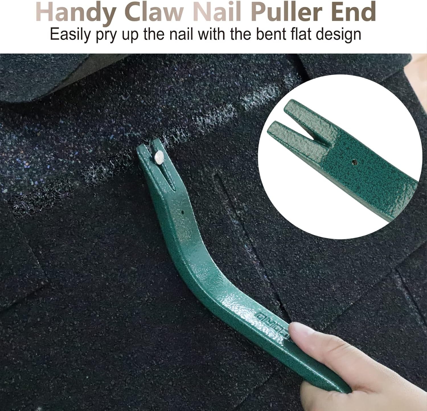 Roof Shingles, Shingle Removal Tool, Roofing Tools, Shingle Nail Installer, Roof Shingle Nail Puller, Nail Remover Pry Bar for Safe Roof Shingles Replacement Roofing Tools and Equipment