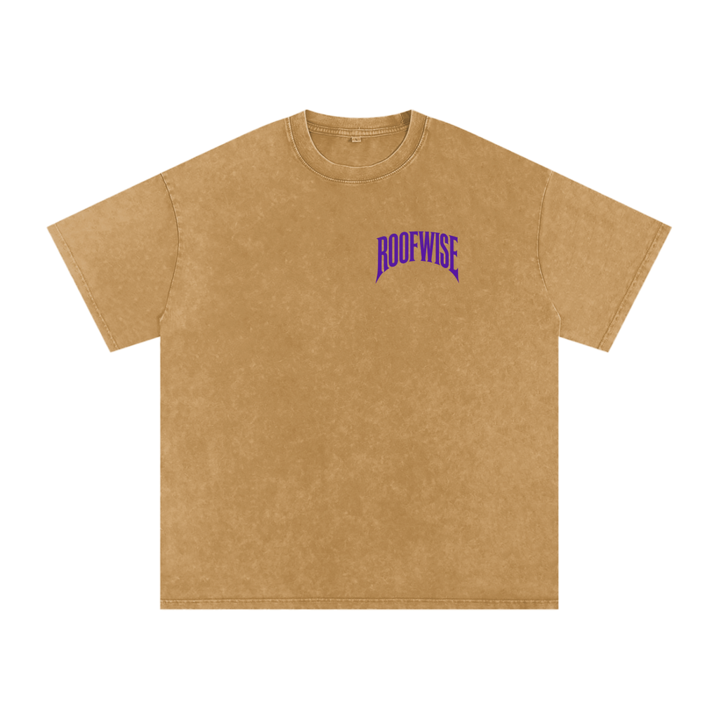 RoofWise | After Hours Oversized Tee | Snow Wash | Plum Crazy Purple Edition