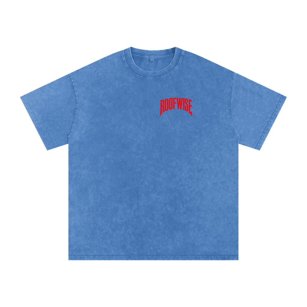 RoofWise | After Hours Oversized Tee | Snow Wash | Red Edition