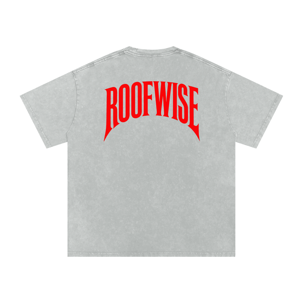 RoofWise | After Hours Oversized Tee | Snow Wash | Red Edition