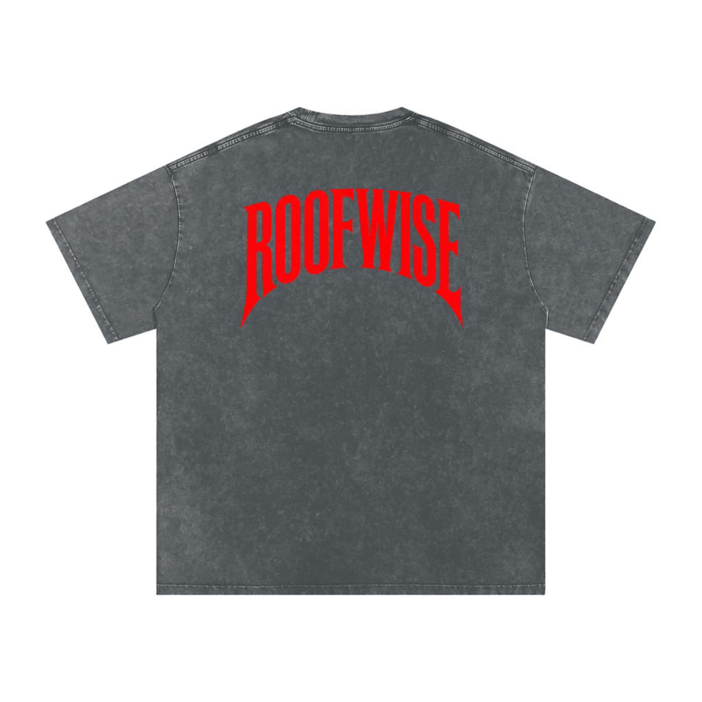 RoofWise | After Hours Oversized Tee | Snow Wash | Red Edition