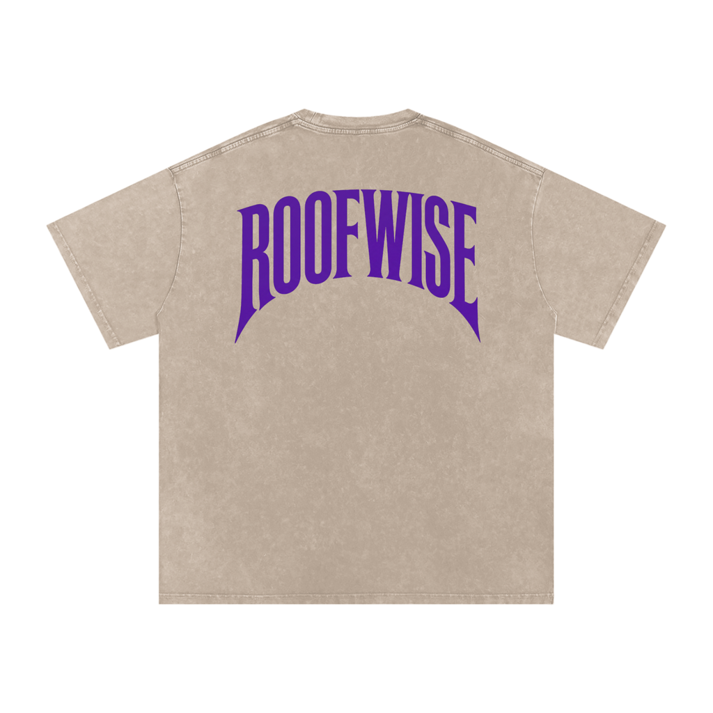RoofWise | After Hours Oversized Tee | Snow Wash | Plum Crazy Purple Edition