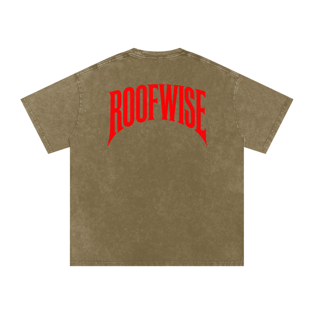 RoofWise | After Hours Oversized Tee | Snow Wash | Red Edition