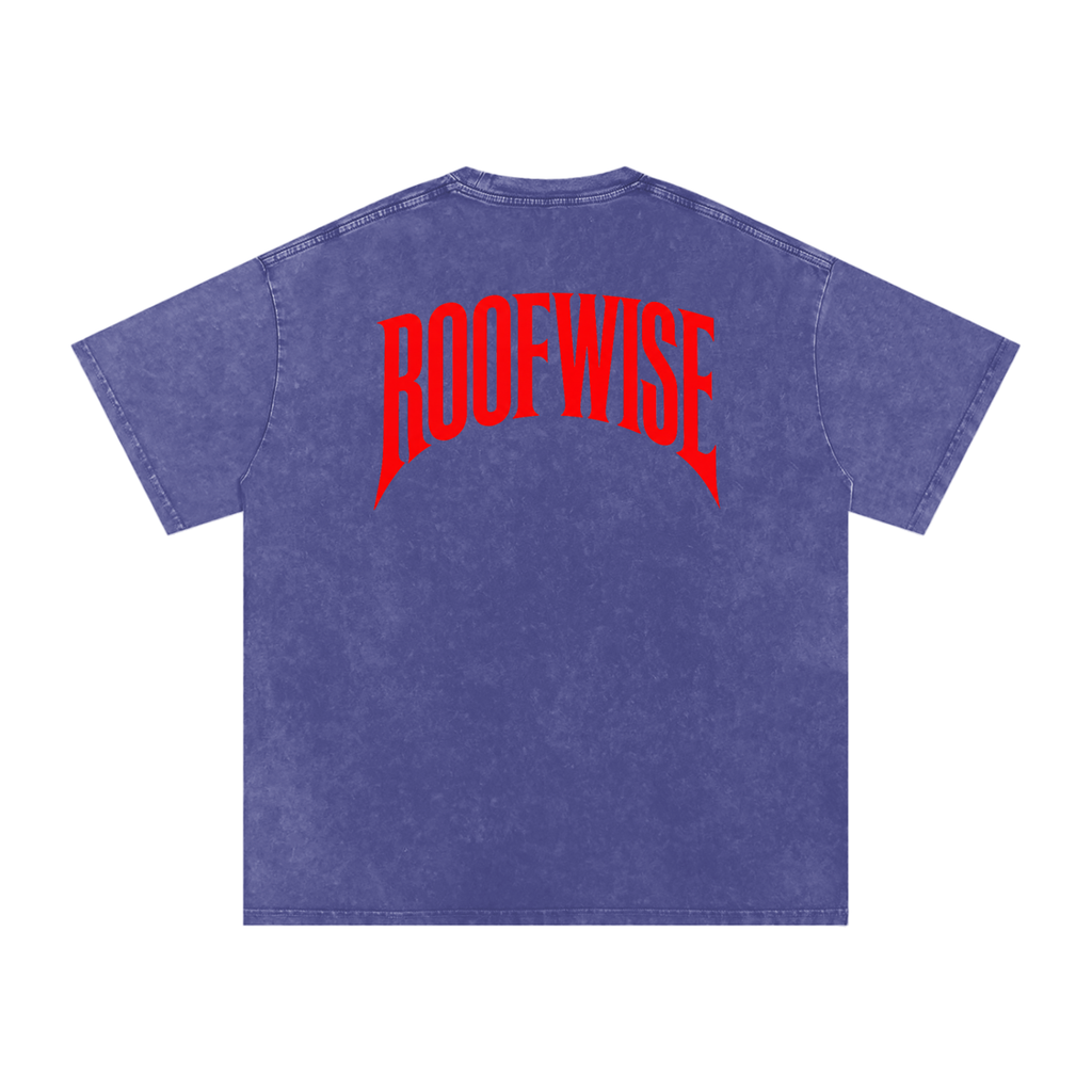 RoofWise | After Hours Oversized Tee | Snow Wash | Red Edition